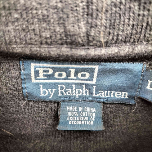 ポロバイラルフローレン Polo by RALPH LAUREN ポニー刺繍 革 エルボーパッチ プルオーバー パーカー メンズ import:L