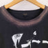KUSO フロントイラスト デザイン ブリーチ加工 クルーネックTシャツ レディース import:S