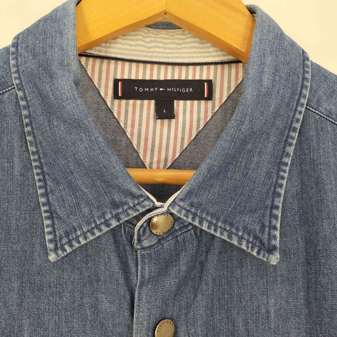 トミーヒルフィガー TOMMY HILFIGER ライトオンス デニム コーチジャケット メンズ import:L
