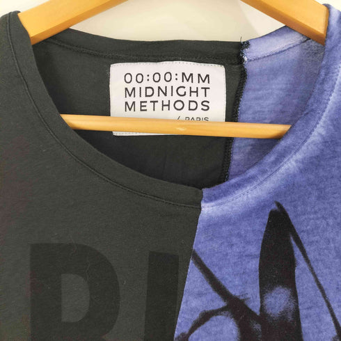 00:00MM MIDNIGHT METHOD ドッキング タイダイ柄 プリントクルーネックTシャツ メンズ