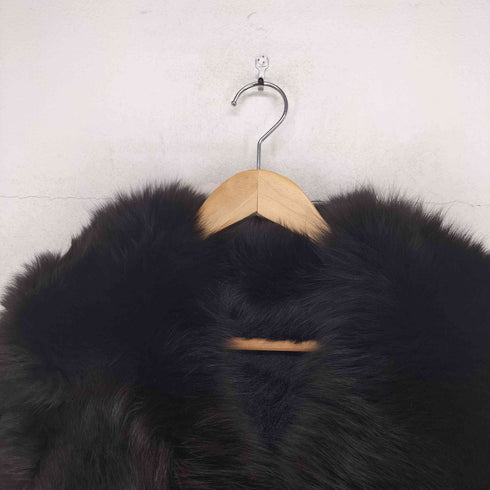 P.Rifal suede&fur 襟ファー スエードロングコート レディース