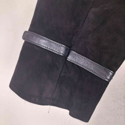 P.Rifal suede&fur 襟ファー スエードロングコート レディース