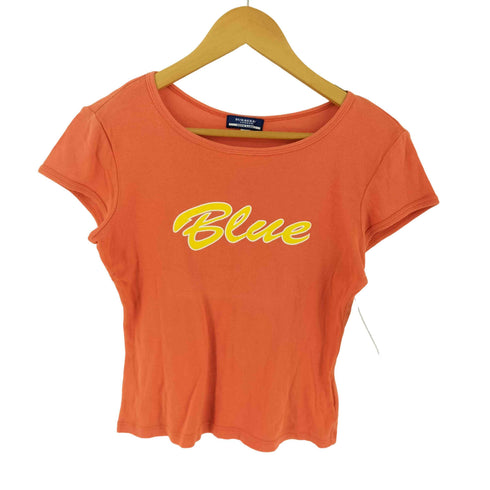バーバリーブルーレーベル BURBERRY BLUE LABEL 半袖プリントTシャツ Y2K レディース M