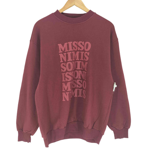 ミッソーニスポーツ MISSONI SPORTS MADE IN ITALY フロントプリントクルーネックスウェット メンズ M