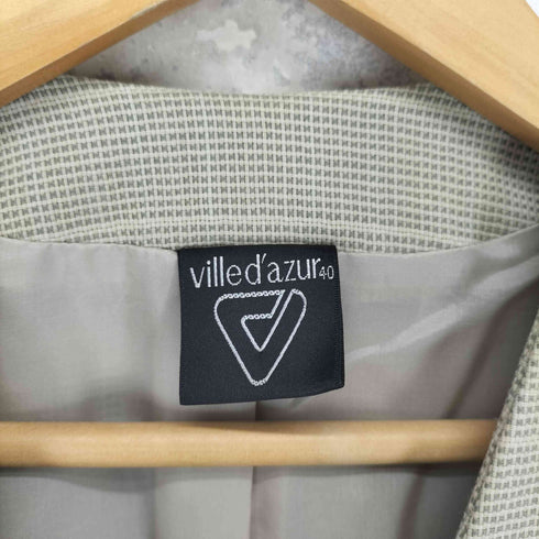 Ville dazur ノーカラージャケット スカートセットアップ レディース