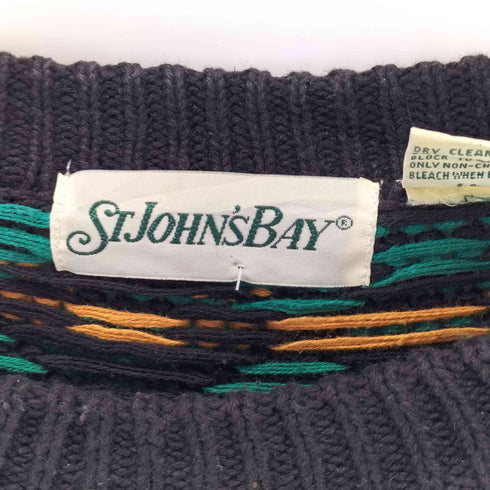 セントジョンズベイ STJOHNS BAY 90s リネンコットン マルチカラー ニット メンズ L