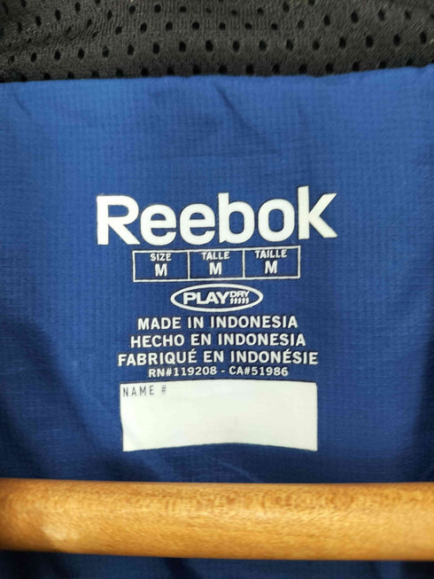 リーボック Reebok ロゴ刺繍ハーフナイロンジャケット メンズ M