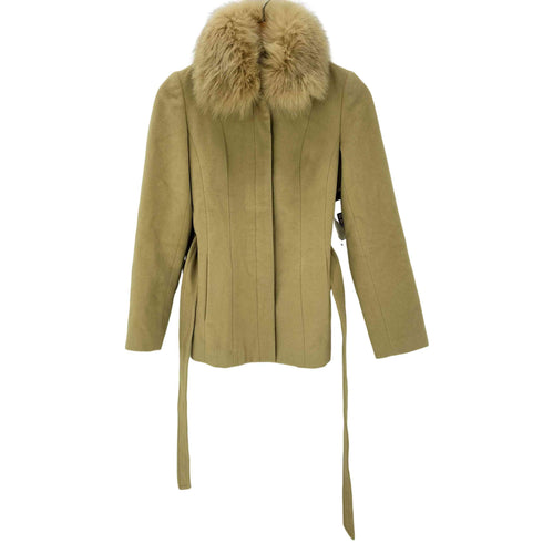 ビッキー VICKY ANGOLA&WOOL アンゴラ混 襟フォックスファー コート レディース JPN:1