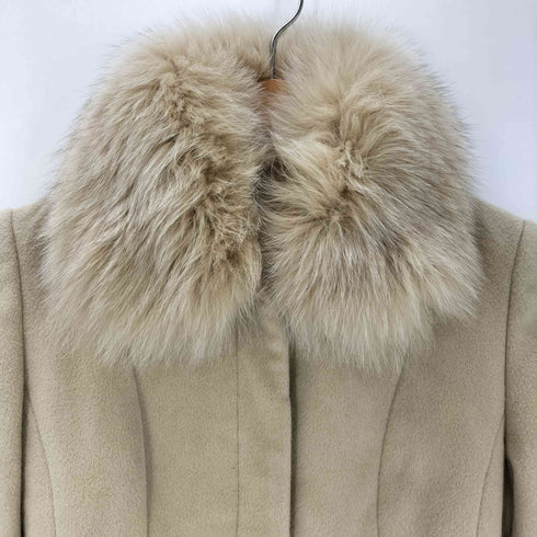 ビッキー VICKY ANGOLA&WOOL アンゴラ混 襟フォックスファー コート レディース JPN:1