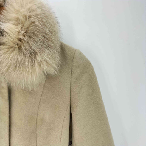 ビッキー VICKY ANGOLA&WOOL アンゴラ混 襟フォックスファー コート レディース JPN:1