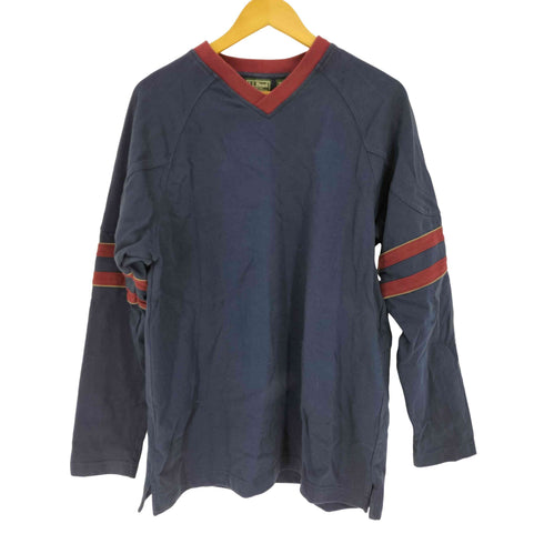 エルエルビーン L.L.Bean ラグラン ボーダー スリーブ Vネック スウェット メンズ import:M