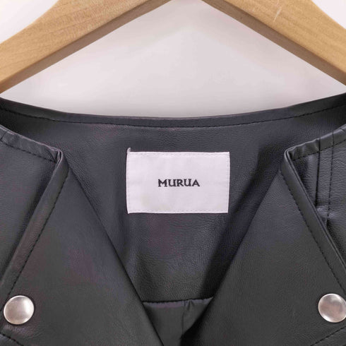 ムルーア MURUA フェイクレザー ライダースジャケット レディース FREE