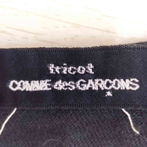 トリココムデギャルソン tricot COMME des GARCONS 98aw コットンリネン 裾切替 クルーネック半袖 Tシャツ レディース