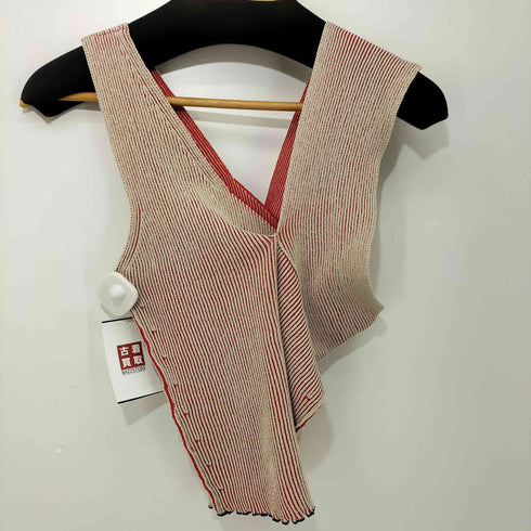 マチュアリー maturely 26SS プレーティング ワンショルダー ベスト レディース