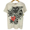 プレイコムデギャルソン PLAY COMME des GARCONS ×TARO OKAMOTO 総柄 クルーネック 半袖 Tシャツ メンズ JPN:L