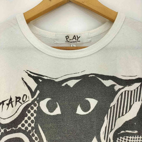 プレイコムデギャルソン PLAY COMME des GARCONS ×TARO OKAMOTO 総柄 クルーネック 半袖 Tシャツ メンズ JPN:L