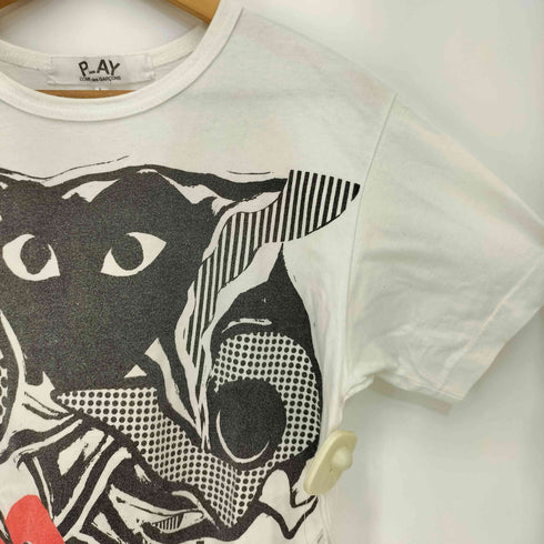 プレイコムデギャルソン PLAY COMME des GARCONS ×TARO OKAMOTO 総柄 クルーネック 半袖 Tシャツ メンズ JPN:L
