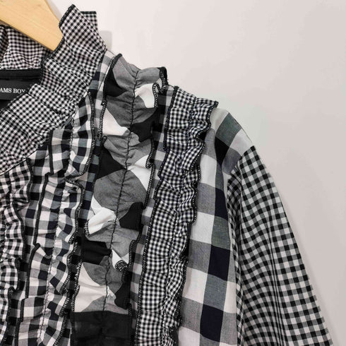 ビームスボーイ BEAMS BOY 26SS 別注 ギンガム フリル シャツ レディース JPN:36