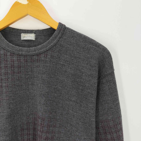 コムデギャルソンオム COMME des GARCONS HOMME 90S 99SS 銀タグ 田中オム AD1998 シャドー チェック パターン ウール アクリル 混紡 ニット セーター archive アーカイブ メンズ