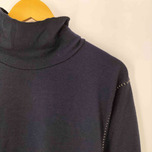 ワイズ Ys 00S 09AW laine wool ステッチ ライン ハイネック ウール ニット セーター メンズ JPN:2