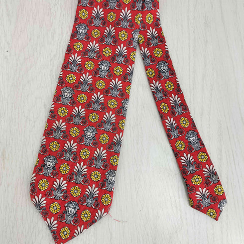 ジャンニヴェルサーチ GIANNI VERSACE シルク100 総柄 メデューサロゴ ネクタイ メンズ