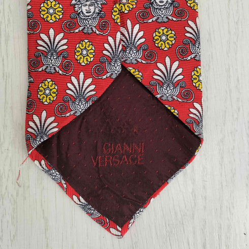 ジャンニヴェルサーチ GIANNI VERSACE シルク100 総柄 メデューサロゴ ネクタイ メンズ