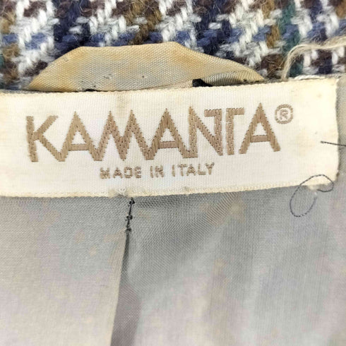 KAMANTA イタリア製 1Bチェックテーラードジャケット メンズ 記載無し