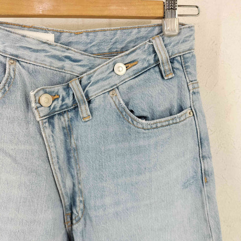 ザラ ZARA ダメージ加工 バギーデニムパンツ レディース 32