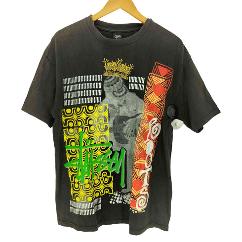 ステューシー Stussy 00S メキシコ製 Roots グラフィックプリント S/S クルーネック Tシャツ Y2K メンズ import:L