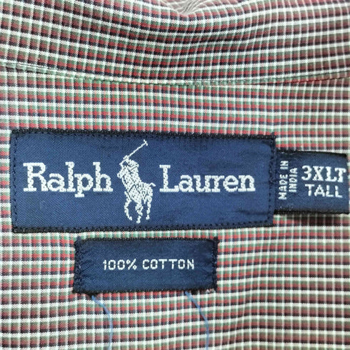 ラルフローレン RALPH LAUREN ボタンダウン チェックシャツ メンズ 3XLT