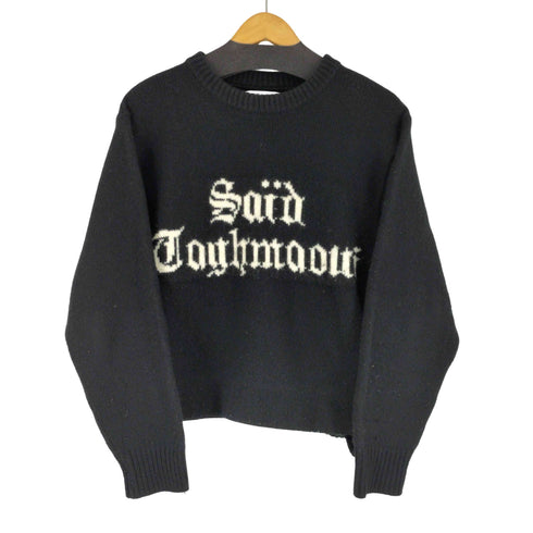 Black Weirdos Jacquard Letter Sweater メンズ JPN:L