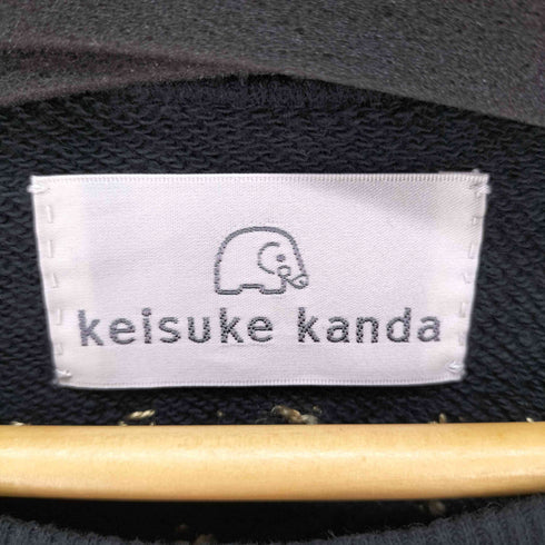 ケイスケカンダ keisuke kanda 刺繍ロゴ レース装飾 クルーネックスウェット レディース S