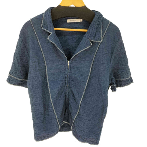 マウジー moussy BICOLOR LINE ZIP ブラウス レディース FREE
