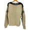 アルマーニコレツィオーニ ARMANI COLLEZIONI 80s~90s 白タグ イタリア製 袖ロゴプリント バイカラー ウールニット メンズ EUR:48