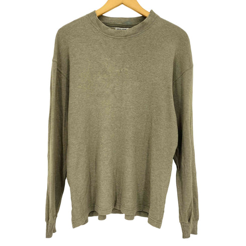 アルマーニコレツィオーニ ARMANI COLLEZIONI 80s~90s 白タグ イタリア製 フロント刺繍 クルーネック L/S Tシャツ メンズ import:M
