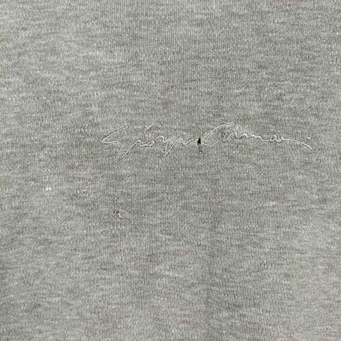 アルマーニコレツィオーニ ARMANI COLLEZIONI 80s~90s 白タグ イタリア製 フロント刺繍 クルーネック L/S Tシャツ メンズ import:M