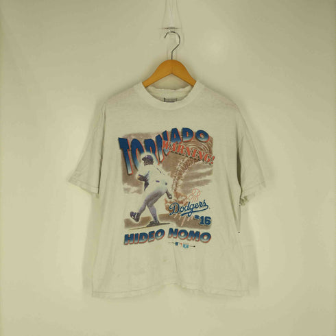 King cotton USA製 1995コピーライトトルネード投手 クルーネックTシャツ メンズ import:L