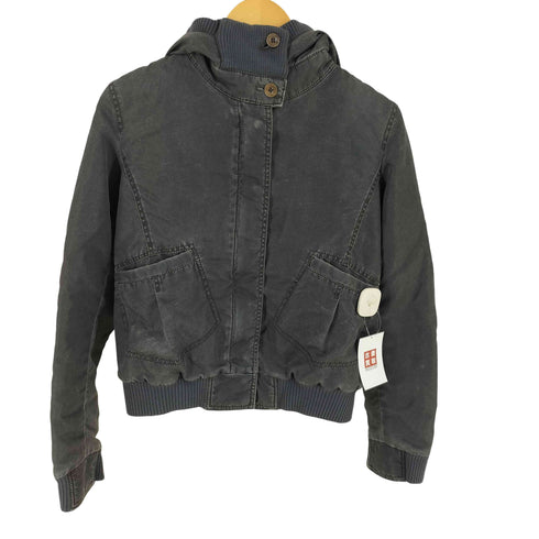 ダナキャランニューヨークジーンズ DKNY JEANS フーデッド 中綿 ショートブルゾン Y2K レディース 4