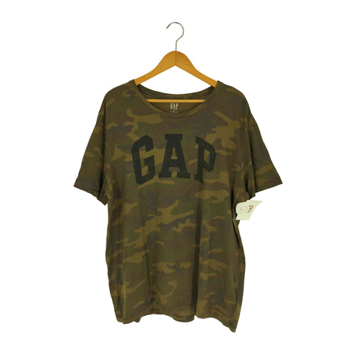 ギャップ Gap ロゴプリント カモ柄 シングルステッチ S/S クルーネック Tシャツ Y2K メンズ JPN:XL