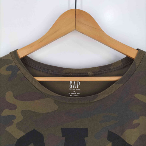 ギャップ Gap ロゴプリント カモ柄 シングルステッチ S/S クルーネック Tシャツ Y2K メンズ JPN:XL