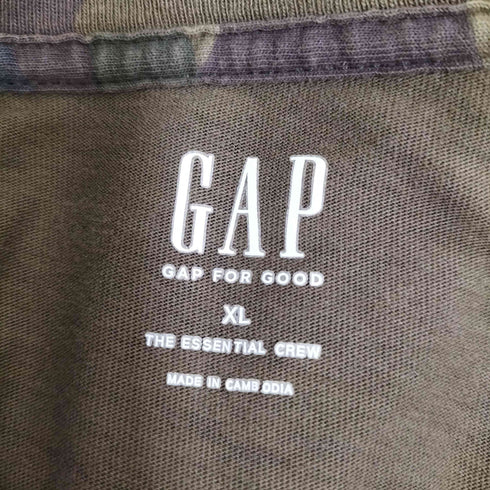 ギャップ Gap ロゴプリント カモ柄 シングルステッチ S/S クルーネック Tシャツ Y2K メンズ JPN:XL