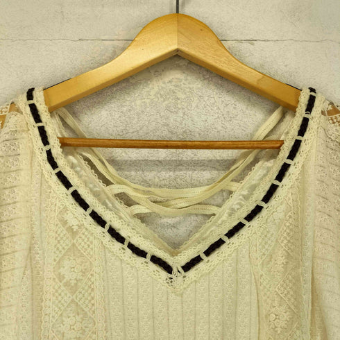 セシルマクビー CECIL McBEE Y2K フェアリーグランジ 森ガール 姫カジ レース ブラウス レディース JPN:M