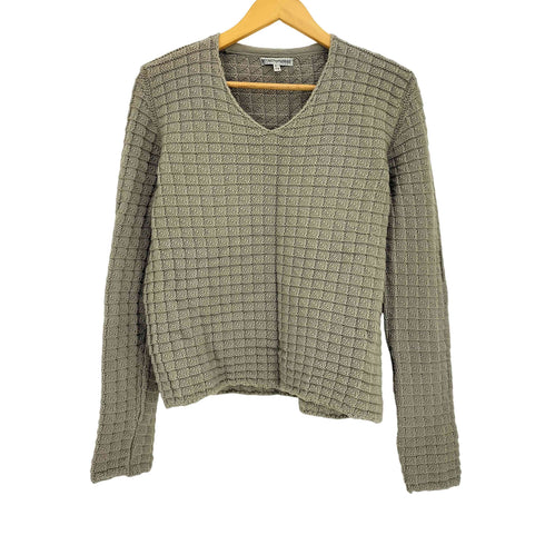 エンポリオアルマーニ EMPORIO ARMANI 90s イタリア製 メリノウール Vネックニット メンズ EUR:48