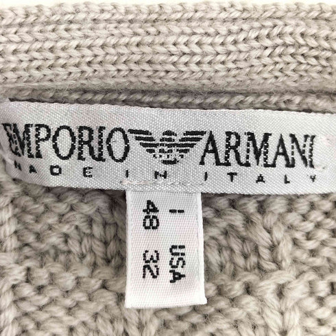エンポリオアルマーニ EMPORIO ARMANI 90s イタリア製 メリノウール Vネックニット メンズ EUR:48