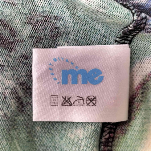 イッセイミヤケミー ISSEY MIYAKE me 08AW ナイロン 転写 カメレオンプリント ショートスリーブ シアートップス レディース