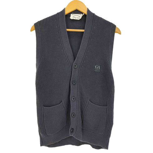 ジョルジオアルマーニ Giorgio Armani GOLF イタリア製 リブ編み Vネック ニットベスト メンズ EUR:48