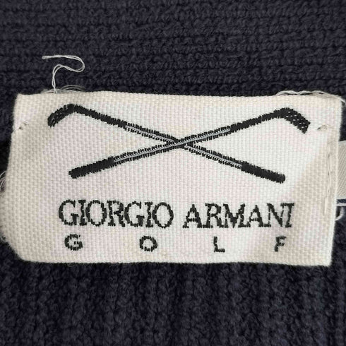 ジョルジオアルマーニ Giorgio Armani GOLF イタリア製 リブ編み Vネック ニットベスト メンズ EUR:48