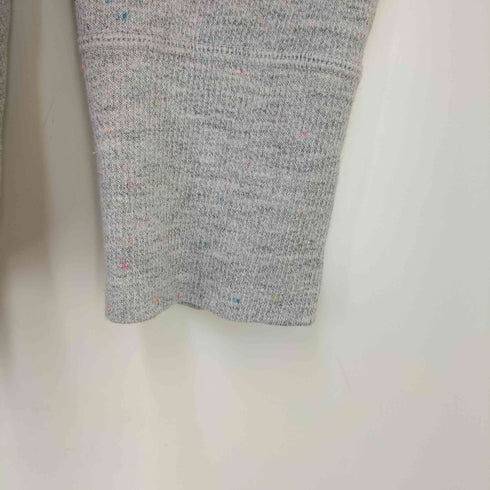 イッセイミヤケ ISSEY MIYAKE 24 コットン混 ネップ ポンチョデザイン ダブルジップ ジップアップパーカー レディース