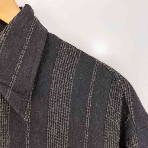 ジョルジオアルマーニ Giorgio Armani 90s 黒タグ イタリア製 ストライプ L/S カスリシャツ メンズ EUR:46