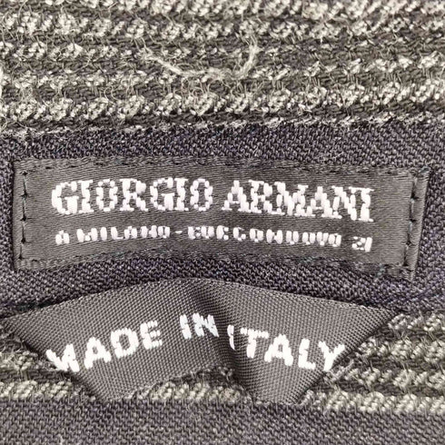 ジョルジオアルマーニ Giorgio Armani 90s 黒タグ イタリア製 ストライプ L/S カスリシャツ メンズ EUR:46
